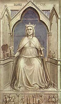 Alegoría de la justicia, por Giotto
