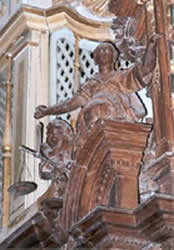 Alegoría de la justicia. Catedral de Cuenca (España)